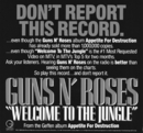 US盤プロモオンリー7インチシングル GN'R Don't Report This Record