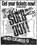 '88年9月7日「MTV Video Music Awards」授賞式の広告 GN'R Jungle MTV Award 1988 Advert